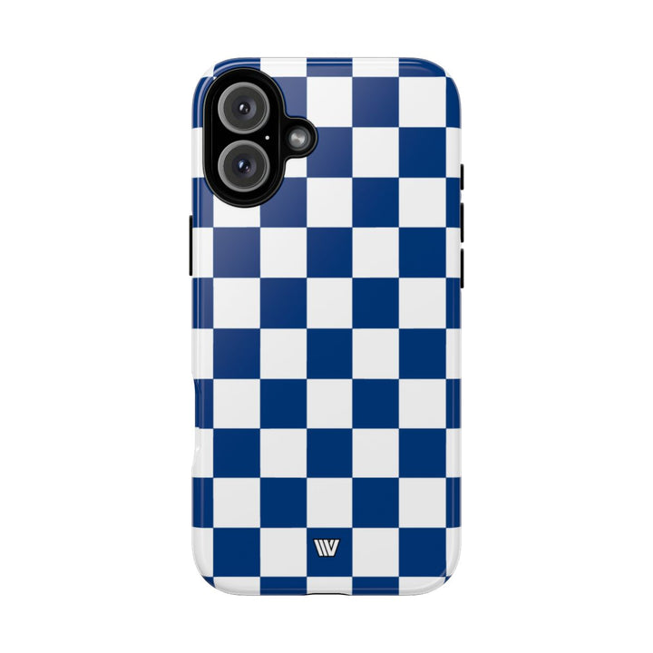 BLUE WHITE CHECKERBOARD | Tough Phone Case