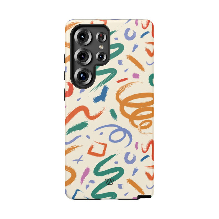DOODLE BRUSH STROKES | Tough Phone Case