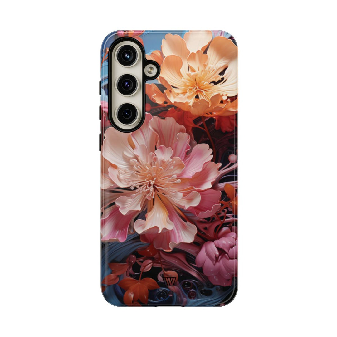 PAINT SWIRL FLOWERS | Tough Phone Case