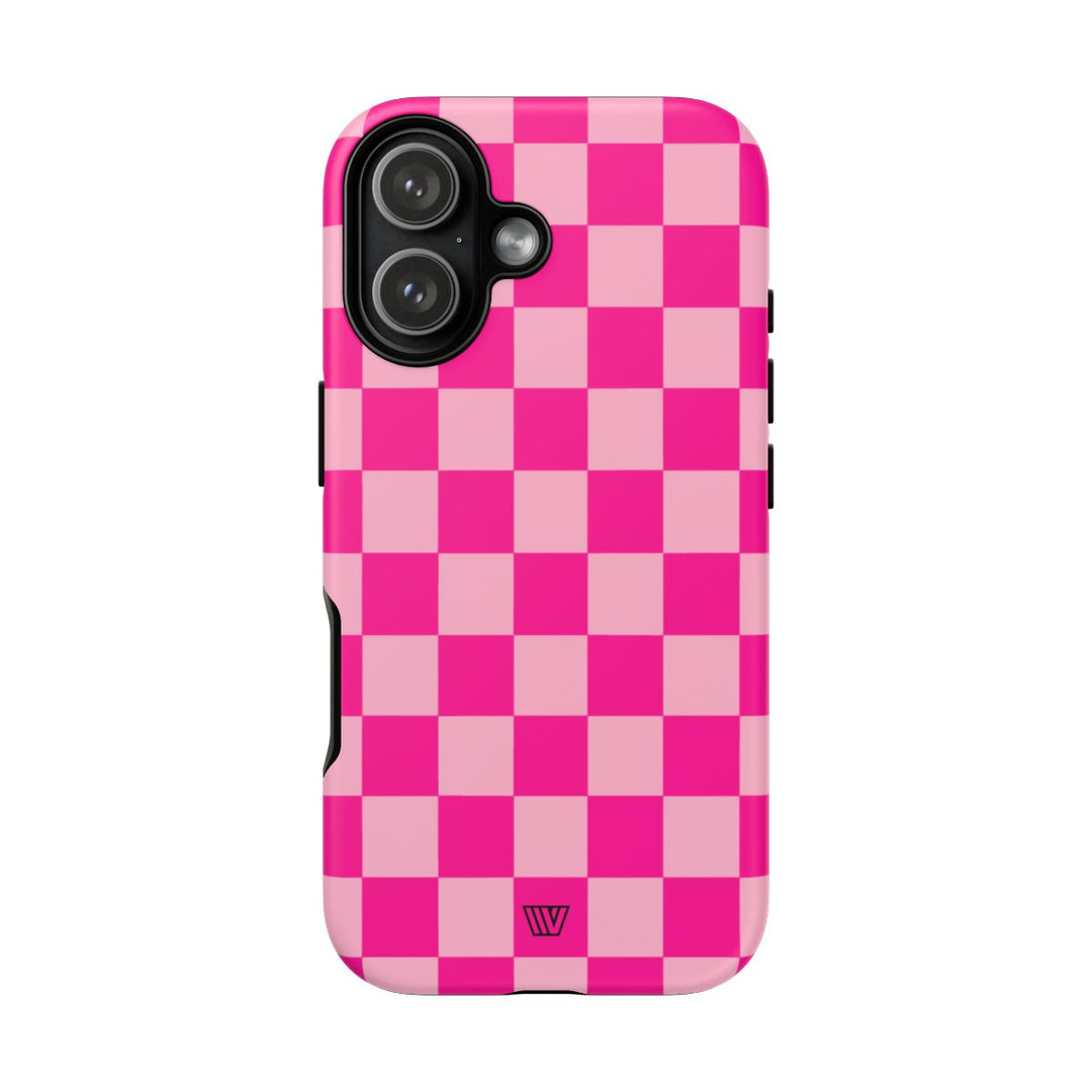 HOT PINK CHECKERBOARD | Tough Phone Case