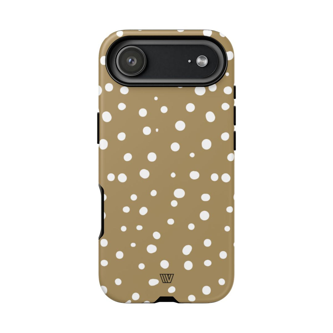 DARK BEIGE DOTS | Tough Phone Case