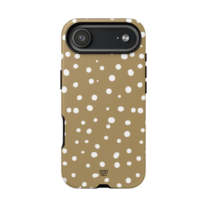 DARK BEIGE DOTS | Tough Phone Case