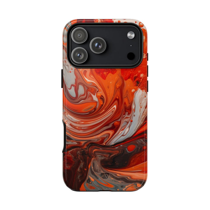 WHITE FIRE PAINT SWIRL | Tough Phone Case