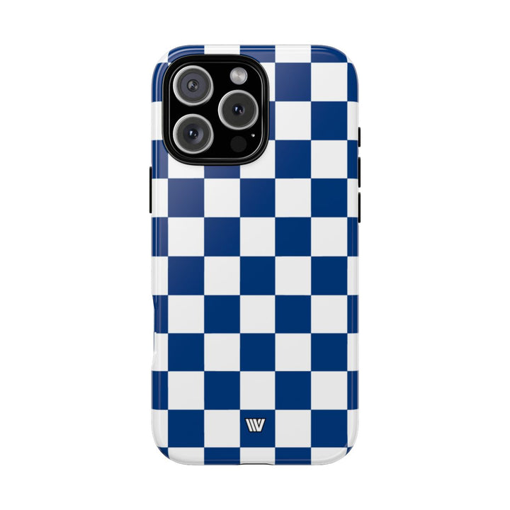 BLUE WHITE CHECKERBOARD | Tough Phone Case