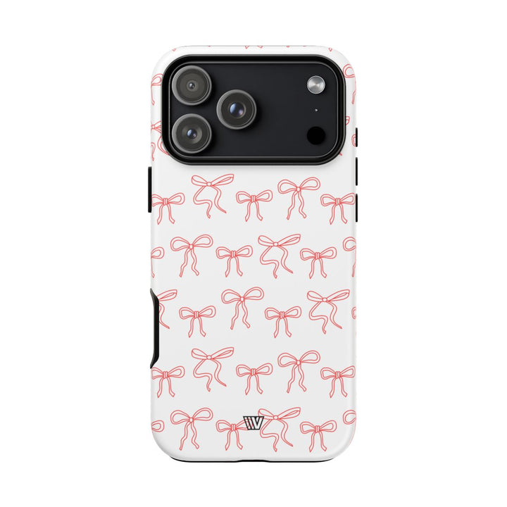 RED RIBBON CHARM | Tough Phone Case