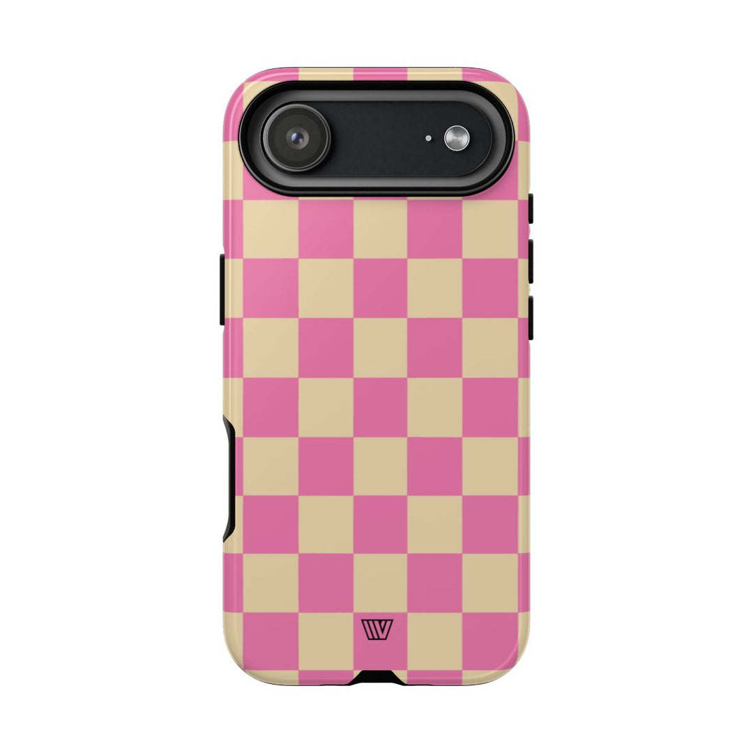 PINK TAN CHECKERBOARD | Tough Phone Case
