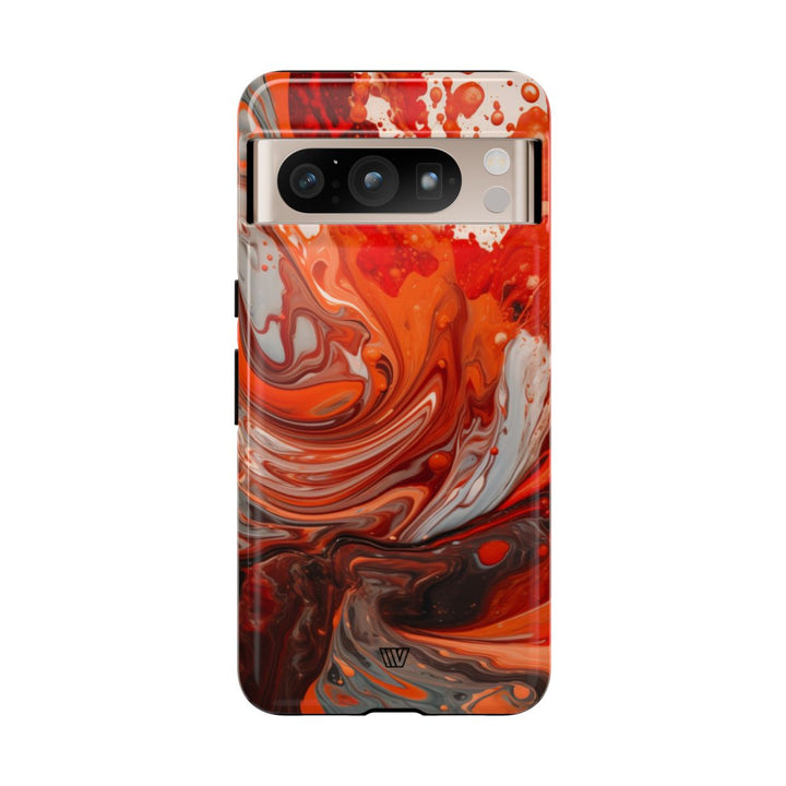 WHITE FIRE PAINT SWIRL | Tough Phone Case