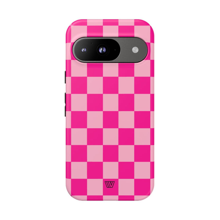 HOT PINK CHECKERBOARD | Tough Phone Case