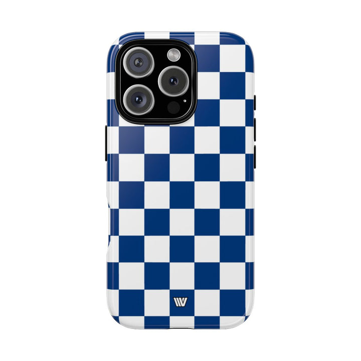 BLUE WHITE CHECKERBOARD | Tough Phone Case