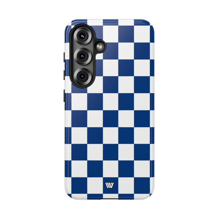 BLUE WHITE CHECKERBOARD | Tough Phone Case