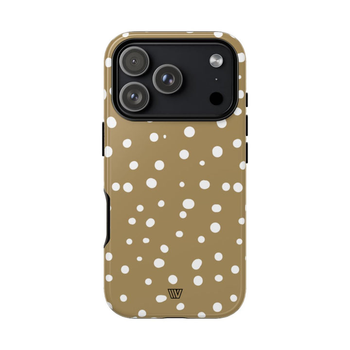 DARK BEIGE DOTS | Tough Phone Case