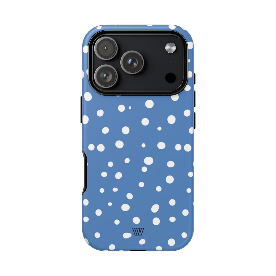 DUSTY BLUE DOTS | Tough Phone Case