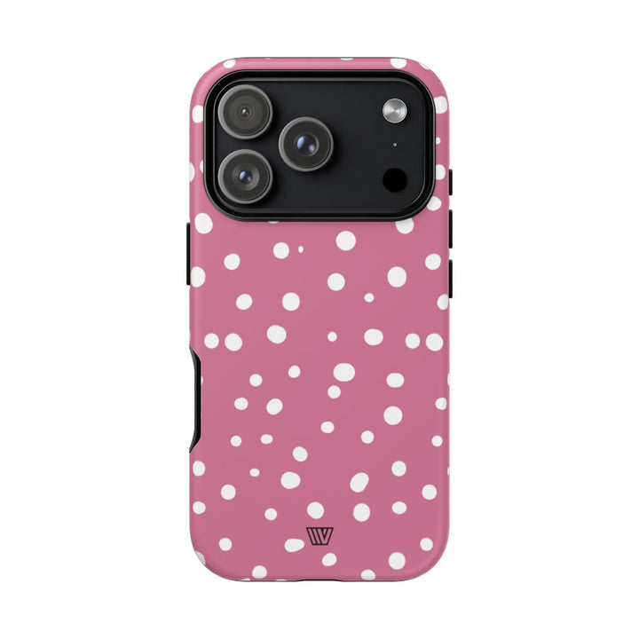 BLUSH RED DOTS | Tough Phone Case