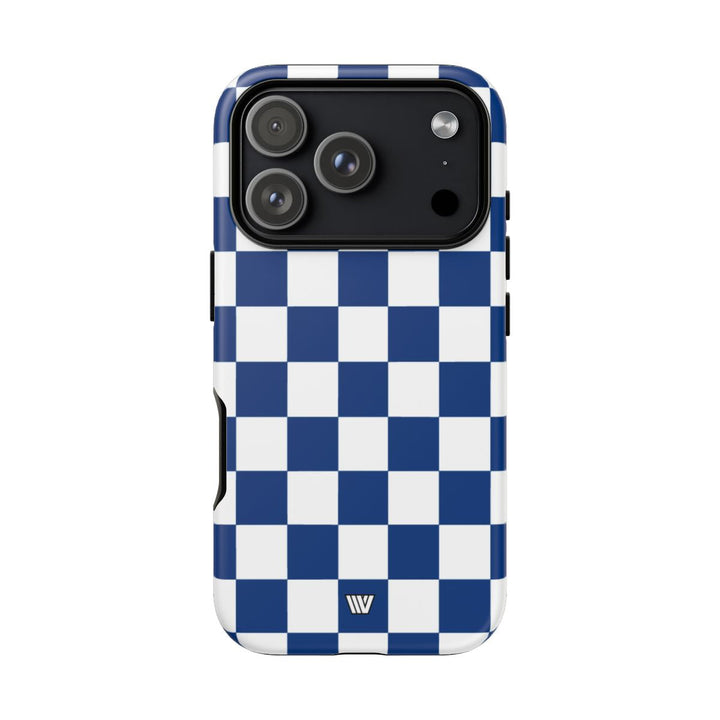 BLUE WHITE CHECKERBOARD | Tough Phone Case