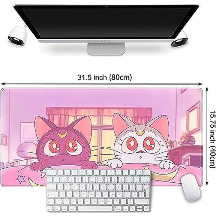 Kawaii CatPad: Stylish Desk Setup - DOKUTRONIX
