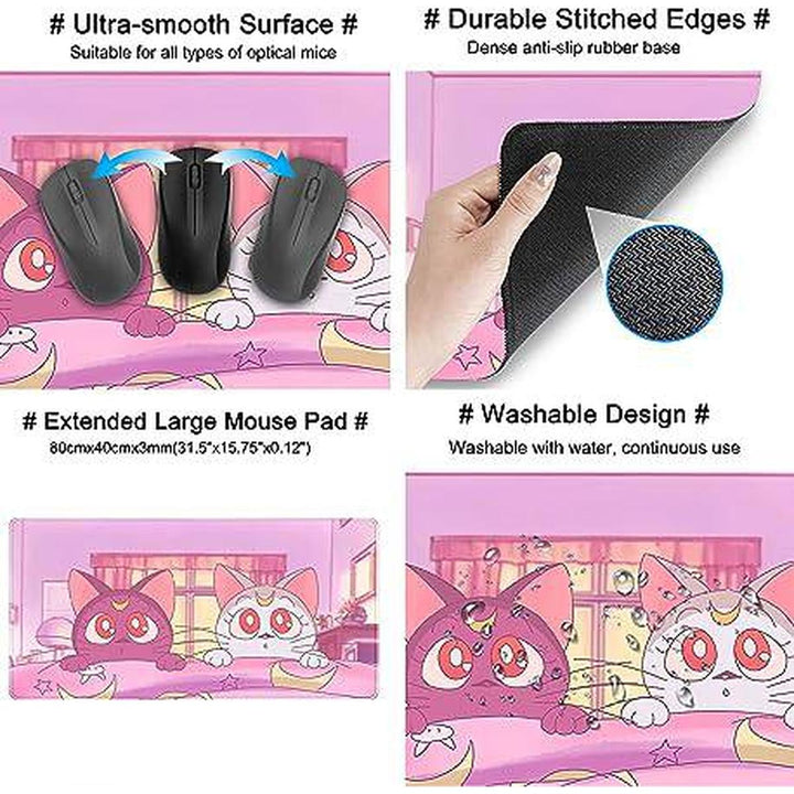 Kawaii CatPad: Stylish Desk Setup - DOKUTRONIX