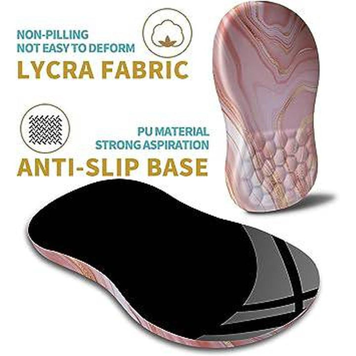 Pink Gold Marble Massage Mouse Pad with Wrist Support - DOKUTRONIX