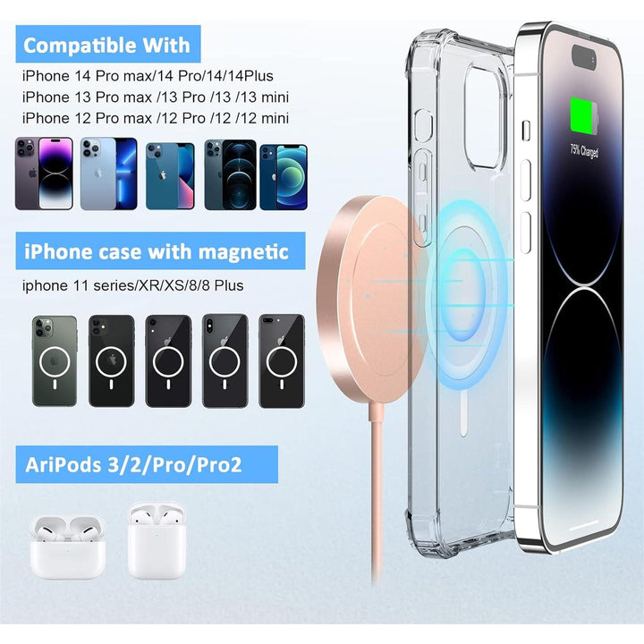 Pink MagSafe iPhone Charger - Wireless & Stylish! - DOKUTRONIX