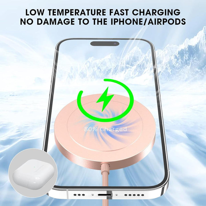 Pink MagSafe iPhone Charger - Wireless & Stylish! - DOKUTRONIX