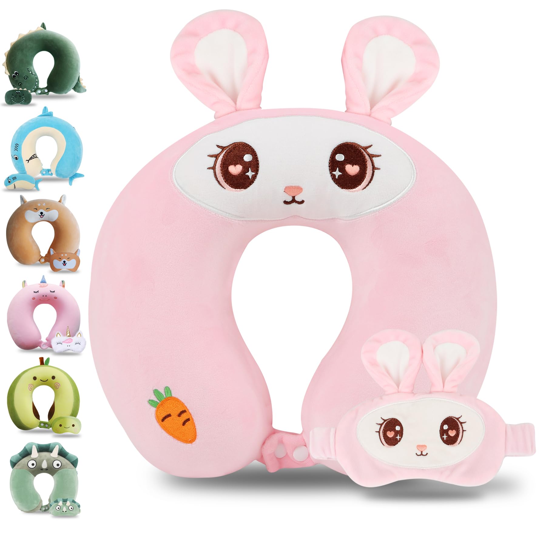 Sleep Comfortably Anywhere with Our Pink Rabbit Travel Pillow & Sleep ...