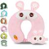 Pink Rabbit Travel Pillow & Sleep Mask Set