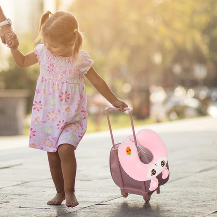 Pink Rabbit Travel Pillow & Sleep Mask Set - DOKUTRONIX
