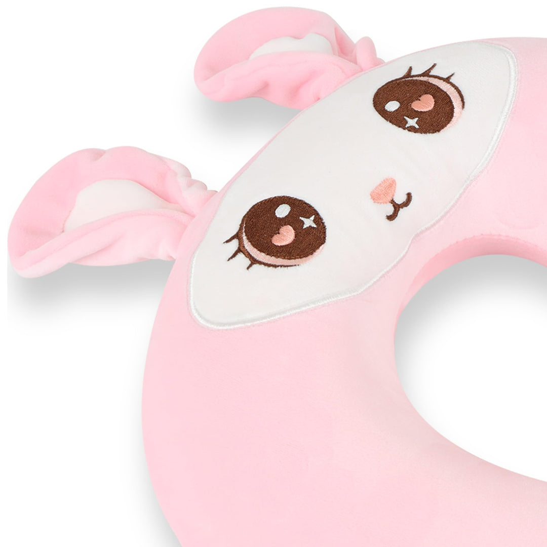 Pink Rabbit Travel Pillow & Sleep Mask Set - DOKUTRONIX
