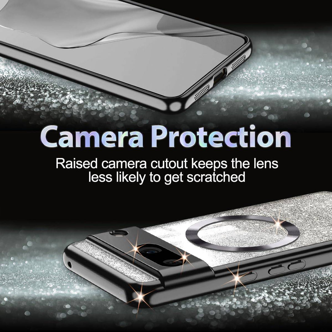 GlitterMag Rose Gold Case for Pixel 8A - DOKUTRONIX