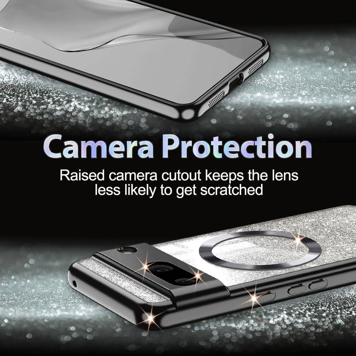 GlitterMag Rose Gold Case for Pixel 8A - DOKUTRONIX