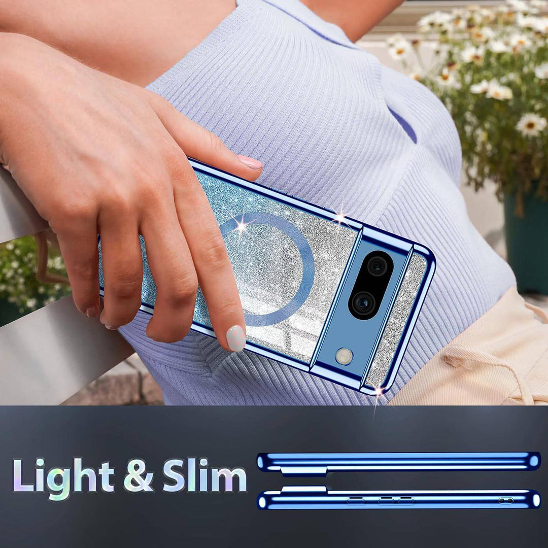 GlitterMag Rose Gold Case for Pixel 8A - DOKUTRONIX