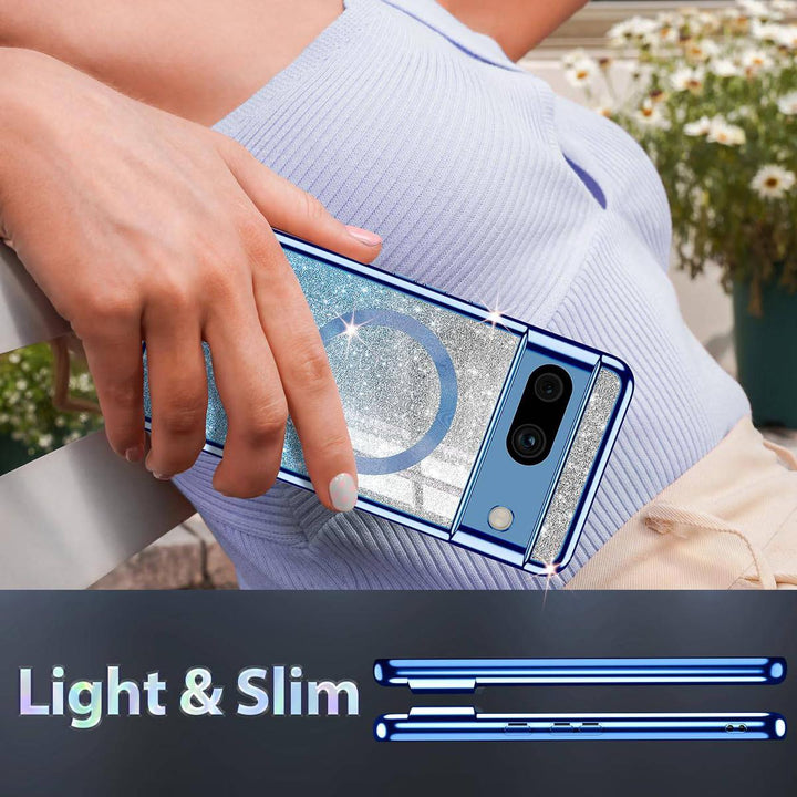 GlitterMag Rose Gold Case for Pixel 8A - DOKUTRONIX