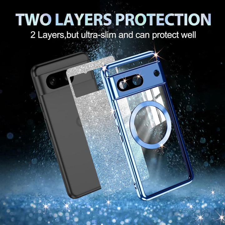 GlitterMag Rose Gold Case for Pixel 8A - DOKUTRONIX