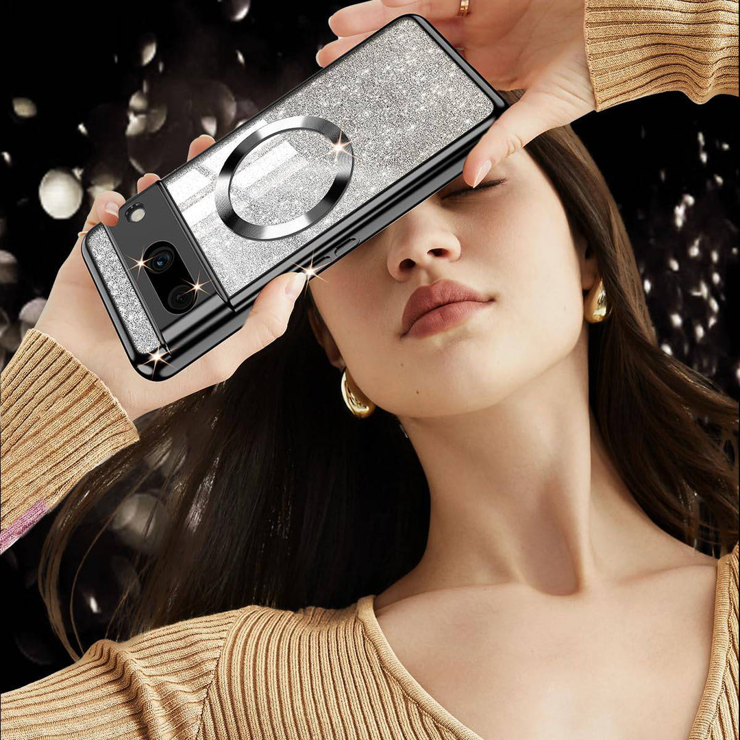 GlitterMag Rose Gold Case for Pixel 8A - DOKUTRONIX