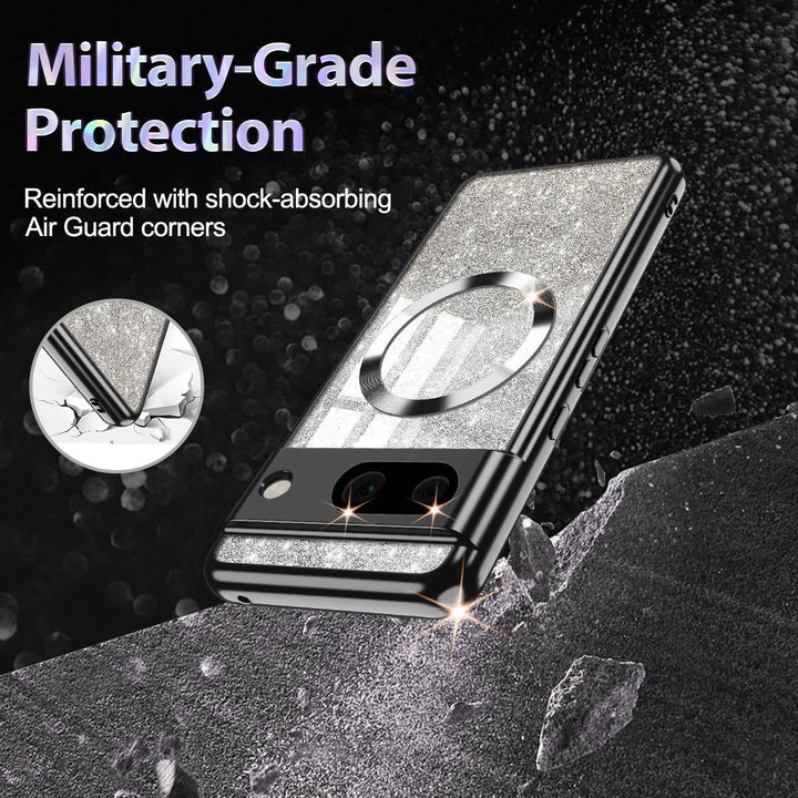 GlitterMag Rose Gold Case for Pixel 8A - DOKUTRONIX