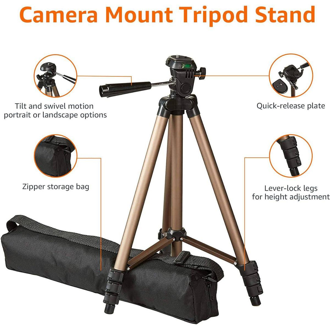UltraLite 50 Tripod & Bag - Sleek Black/Brown - DOKUTRONIX