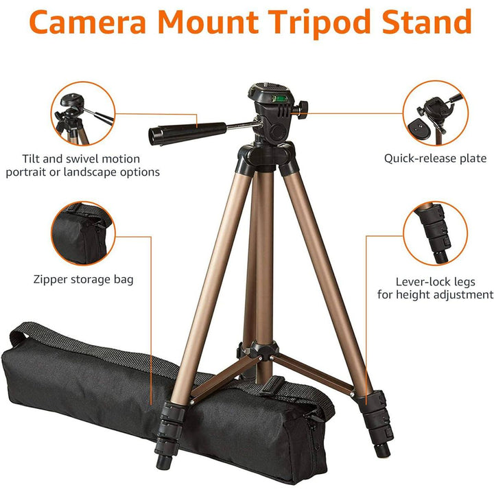 UltraLite 50 Tripod & Bag - Sleek Black/Brown - DOKUTRONIX