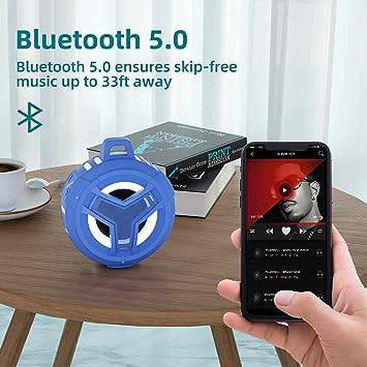 AquaGlow Bluetooth Shower Speaker - Light Blue - DOKUTRONIX