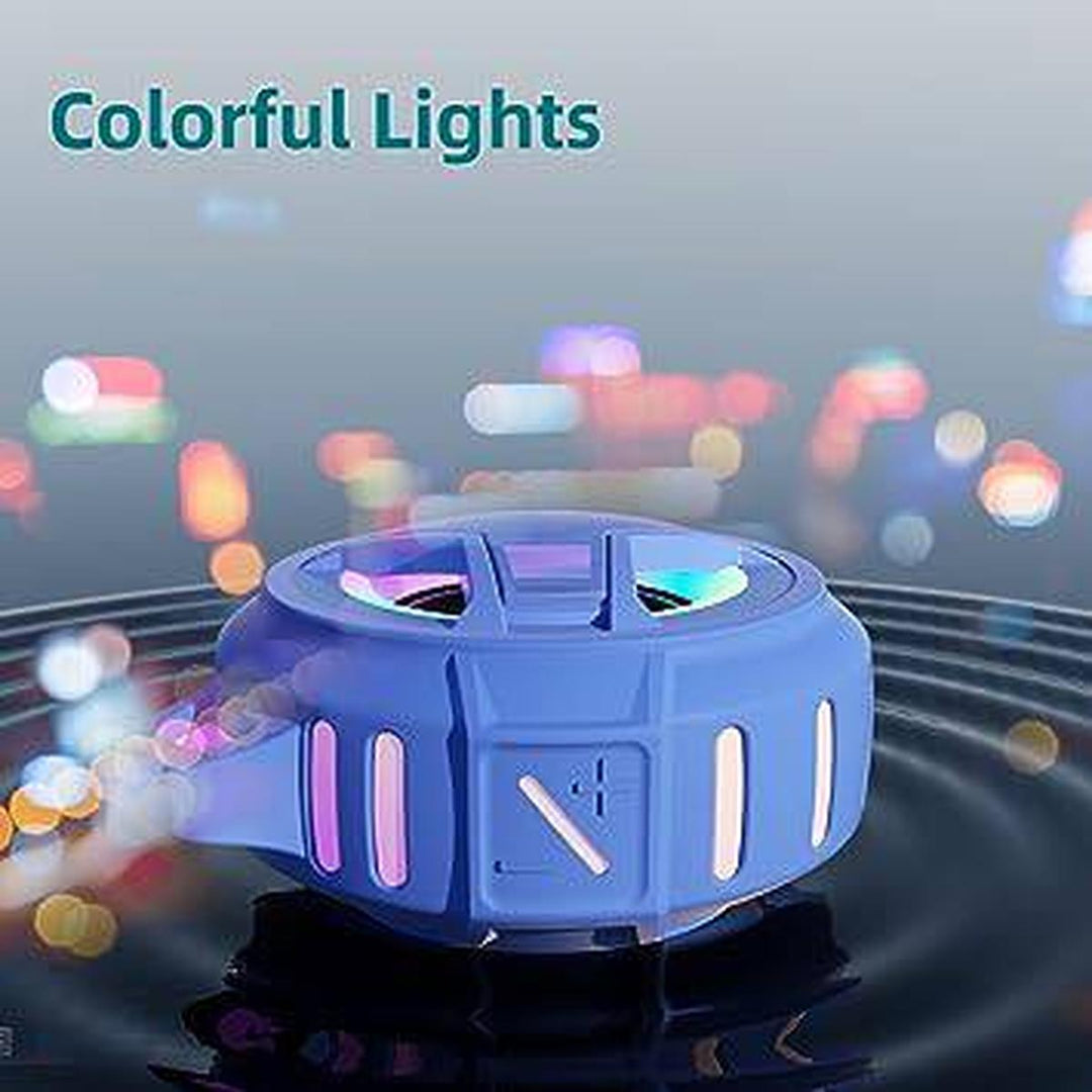 AquaGlow Bluetooth Shower Speaker - Light Blue - DOKUTRONIX