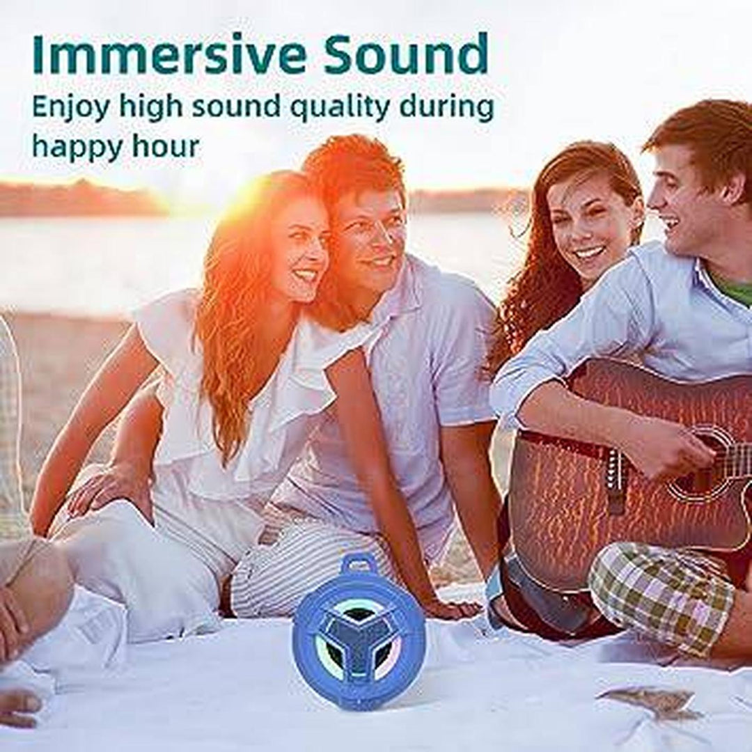 AquaGlow Bluetooth Shower Speaker - Light Blue - DOKUTRONIX
