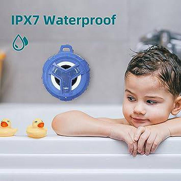 AquaGlow Bluetooth Shower Speaker - Light Blue - DOKUTRONIX