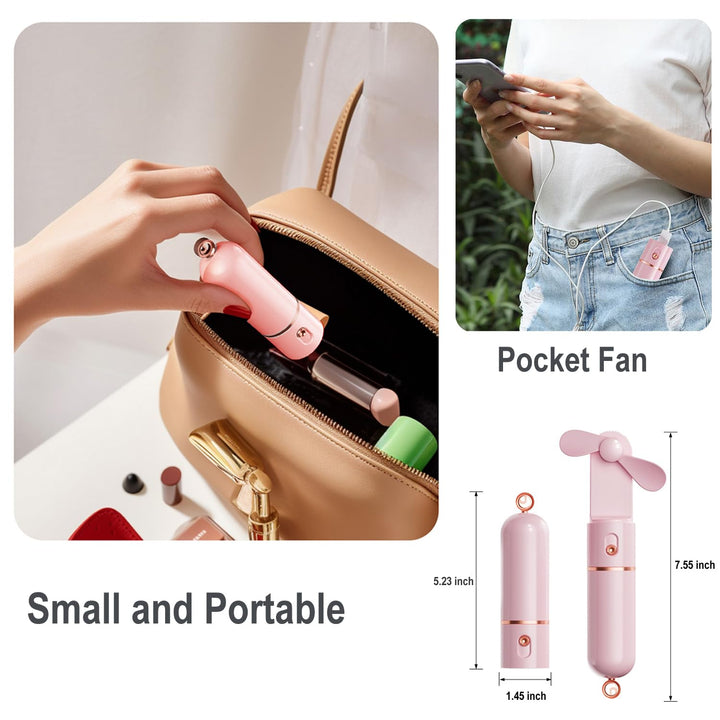 Pocket Breeze USB Fan (Pink) - DOKUTRONIX