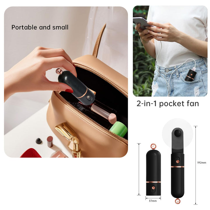 Pocket Breeze USB Fan (Pink) - DOKUTRONIX