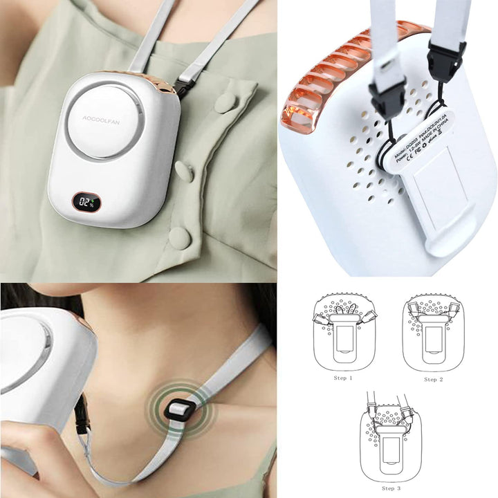 ChillWave Mini Neck Fan - USB Rechargeable - DOKUTRONIX