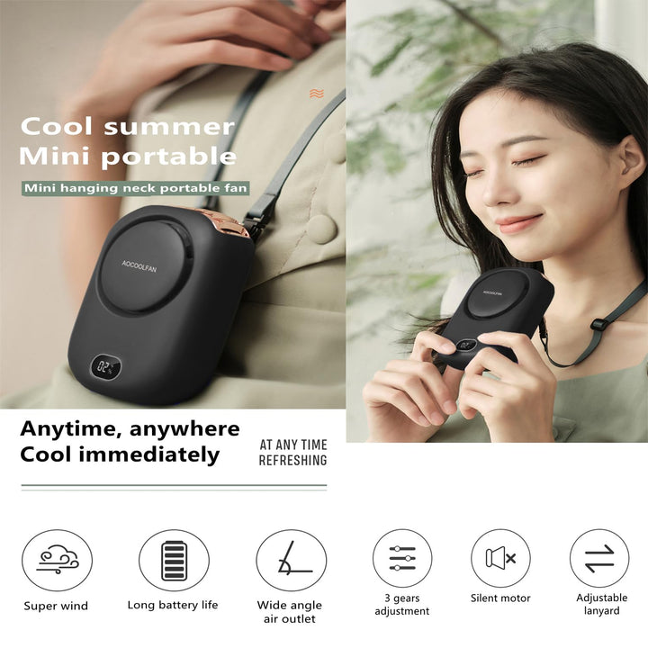 ChillWave Mini Neck Fan - USB Rechargeable - DOKUTRONIX