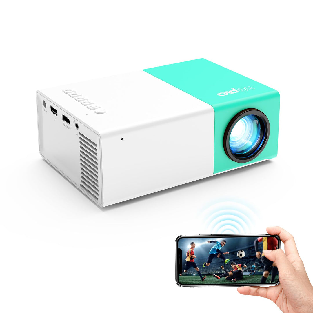 Projector Mini Portable Outdoor Movie Projectors, LED Pico Video Projector for Home Theater Film Projectors, Compatible with Smartphone/ Tablet/ Laptop/ TV Stick/ PS/ USB - DOKUTRONIX