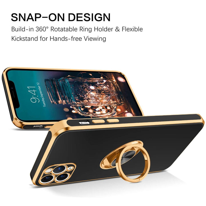 ProMax Kickstand Case - Black/Gold - DOKUTRONIX