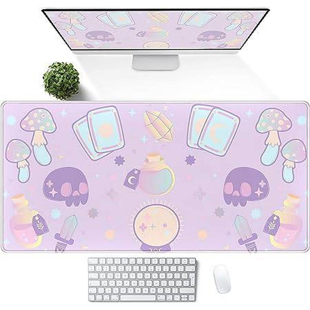 Enchanting Purple Witch Desk Mat - XXL Gaming Pad - DOKUTRONIX