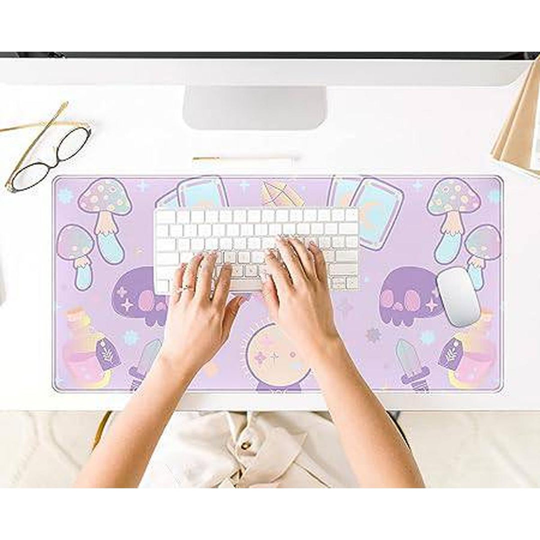 Enchanting Purple Witch Desk Mat - XXL Gaming Pad - DOKUTRONIX
