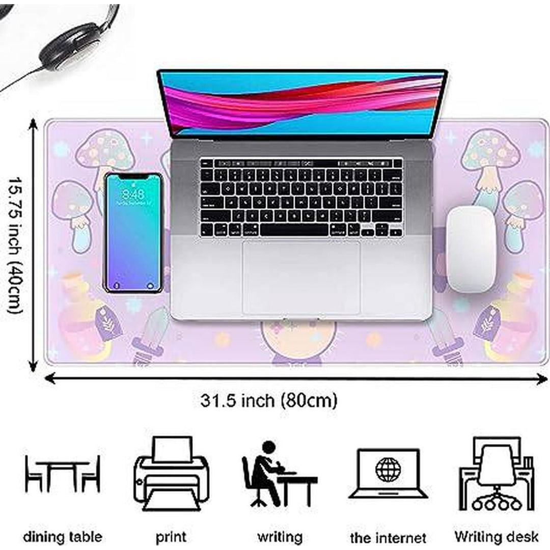 Enchanting Purple Witch Desk Mat - XXL Gaming Pad - DOKUTRONIX