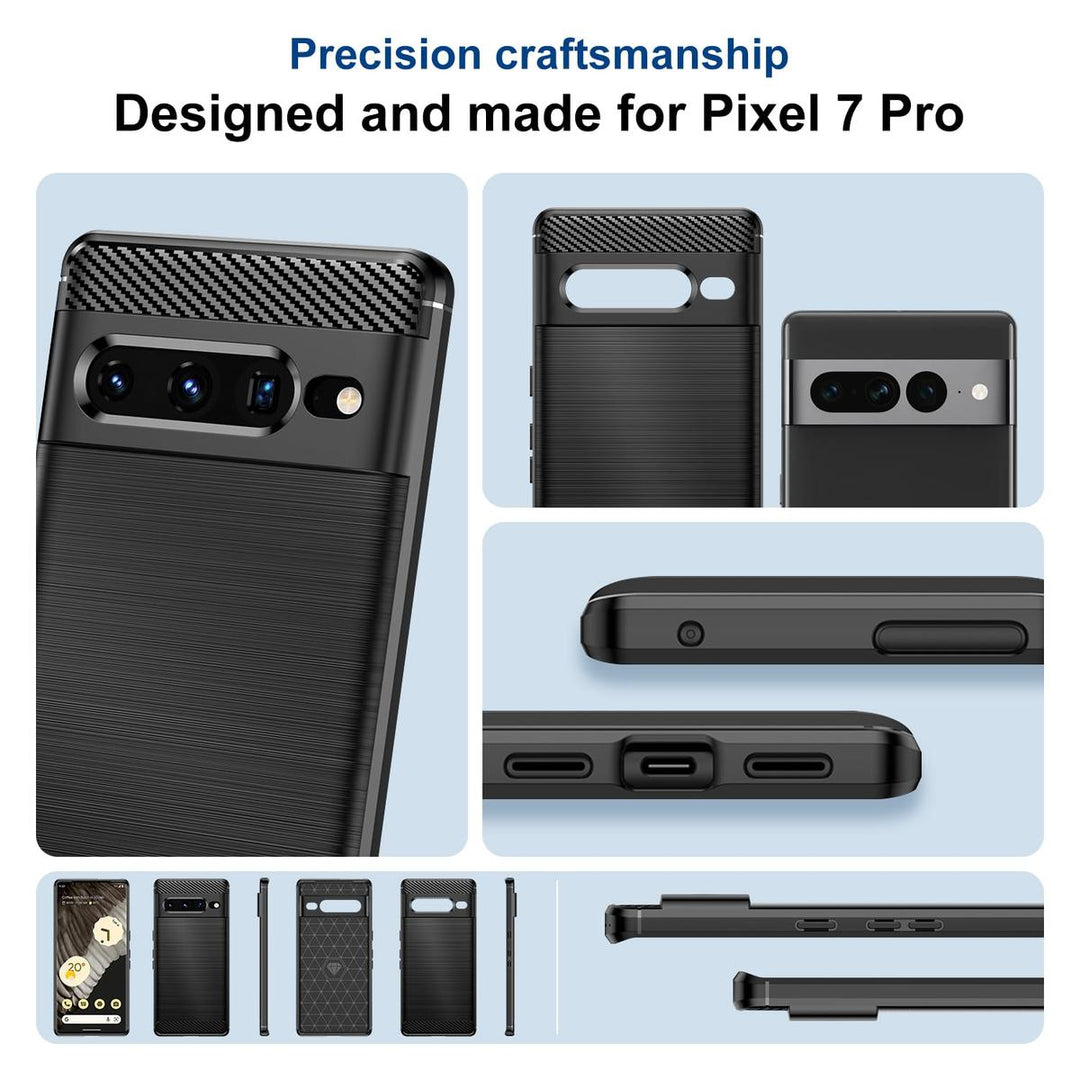Qiinogow Slim Carbon Fiber Case for Pixel 7 Pro - DOKUTRONIX